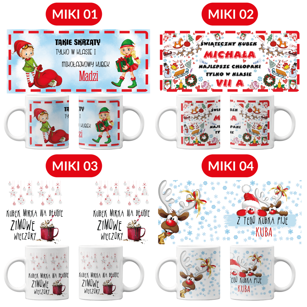 KUBEK NA ŚWIĘTA PREZENT POD CHOINKĘ Z IMIENIEM