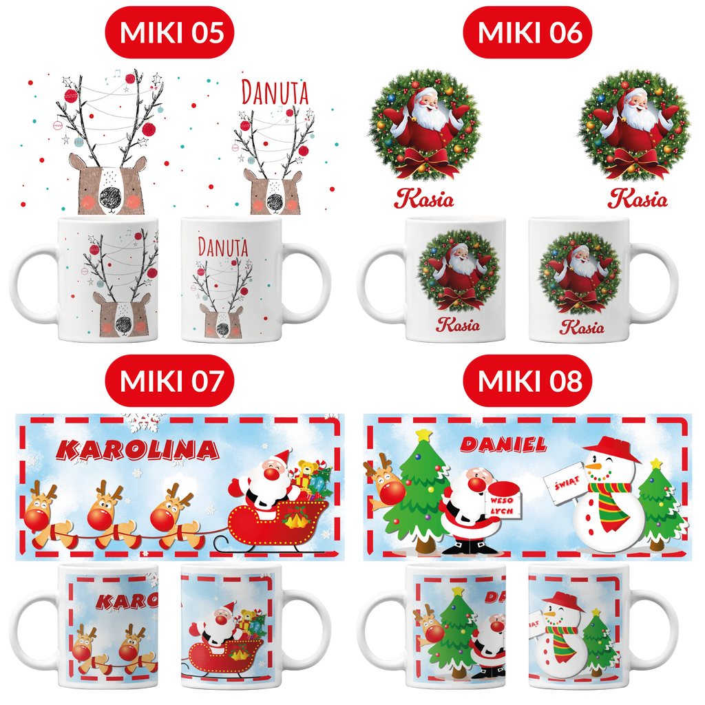 KUBEK NA ŚWIĘTA PREZENT POD CHOINKĘ Z IMIENIEM