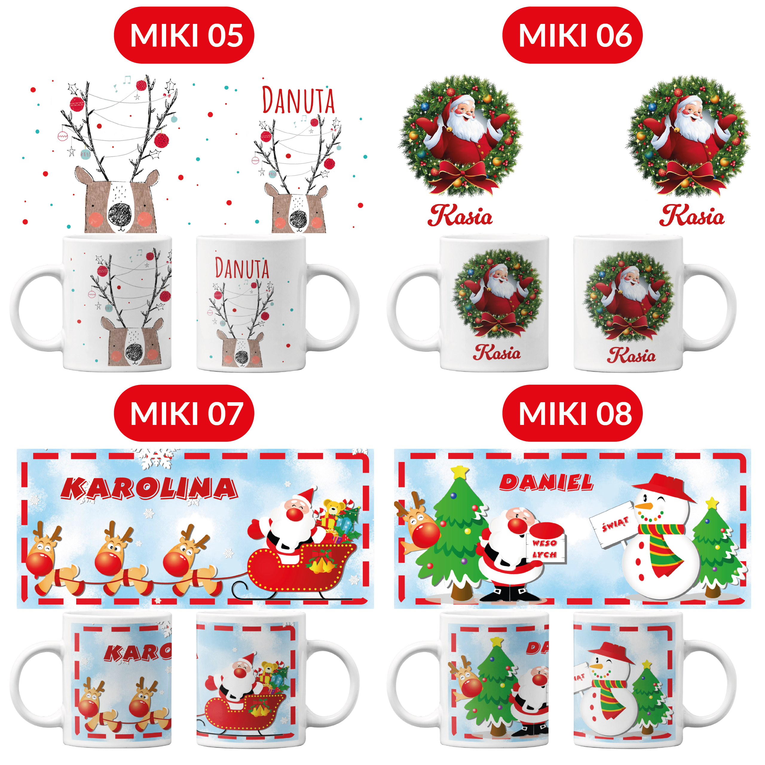 KUBEK NA ŚWIĘTA PREZENT POD CHOINKĘ Z IMIENIEM