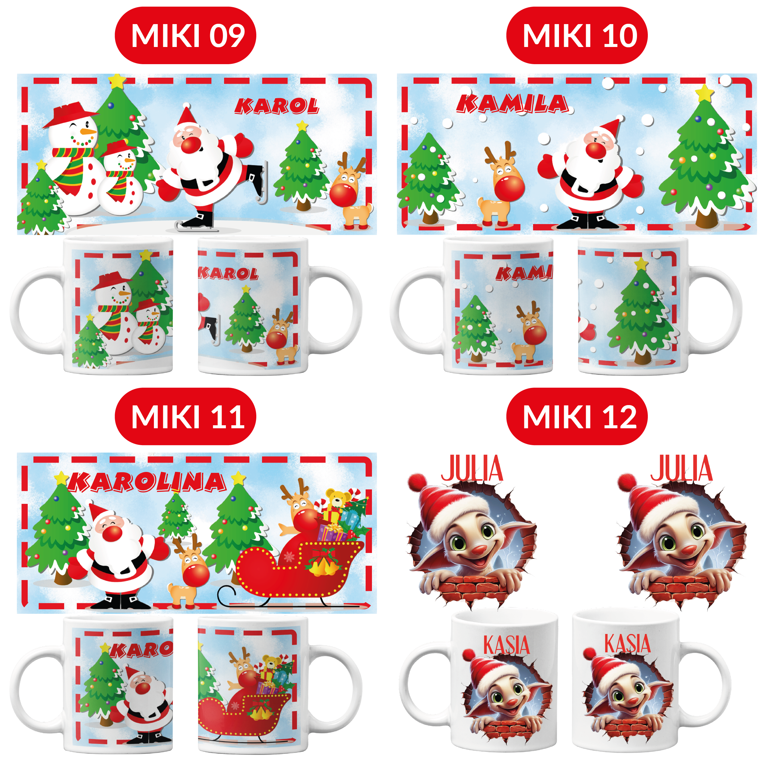 KUBEK NA ŚWIĘTA PREZENT POD CHOINKĘ Z IMIENIEM