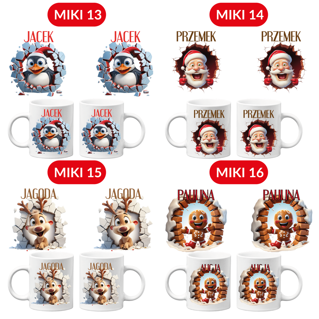 KUBEK NA ŚWIĘTA PREZENT POD CHOINKĘ Z IMIENIEM