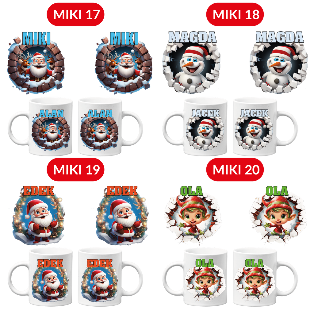 KUBEK NA ŚWIĘTA PREZENT POD CHOINKĘ Z IMIENIEM