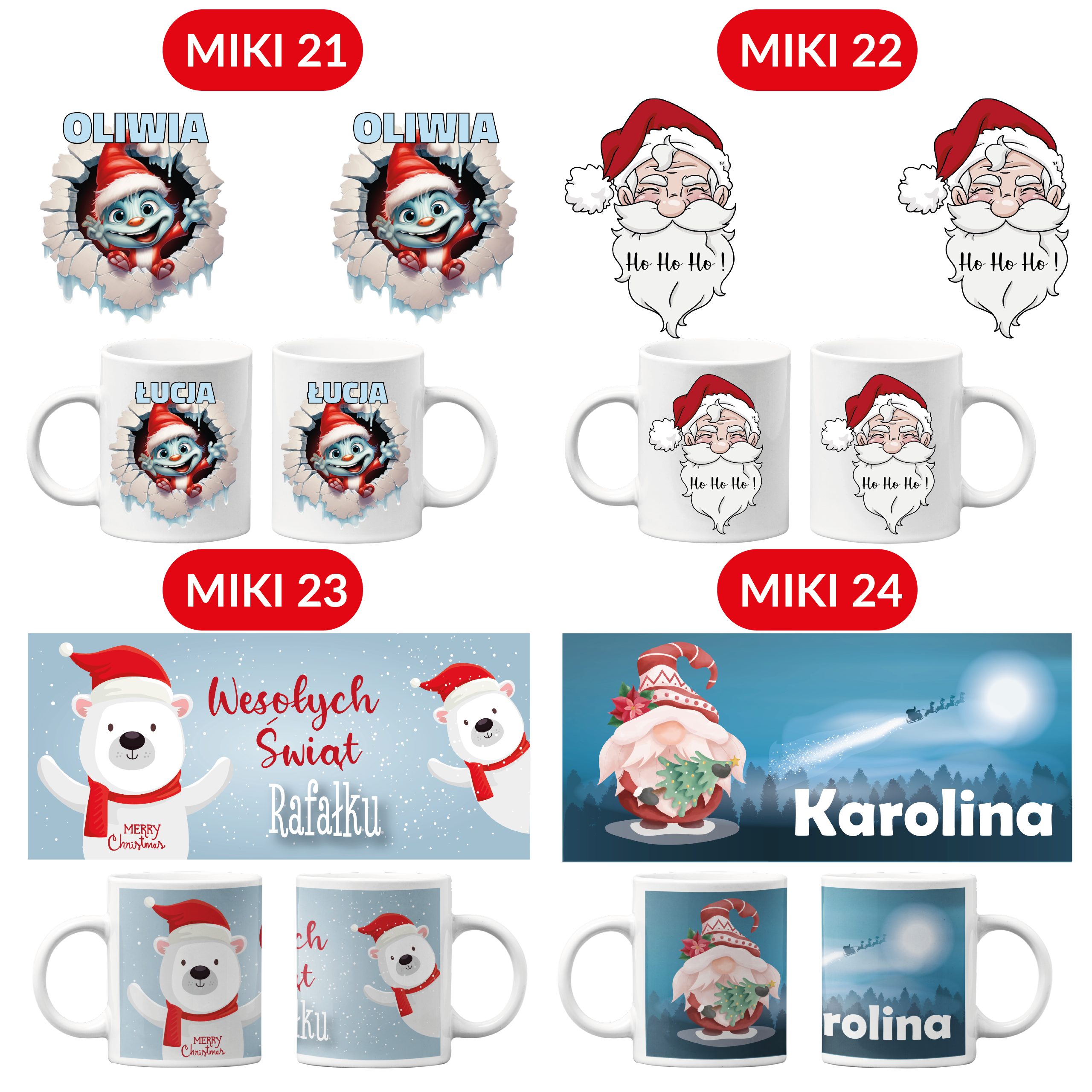 KUBEK NA ŚWIĘTA PREZENT POD CHOINKĘ Z IMIENIEM