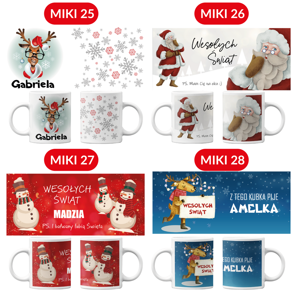 KUBEK NA ŚWIĘTA PREZENT POD CHOINKĘ Z IMIENIEM