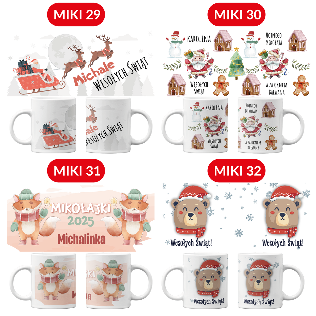KUBEK NA ŚWIĘTA PREZENT POD CHOINKĘ Z IMIENIEM